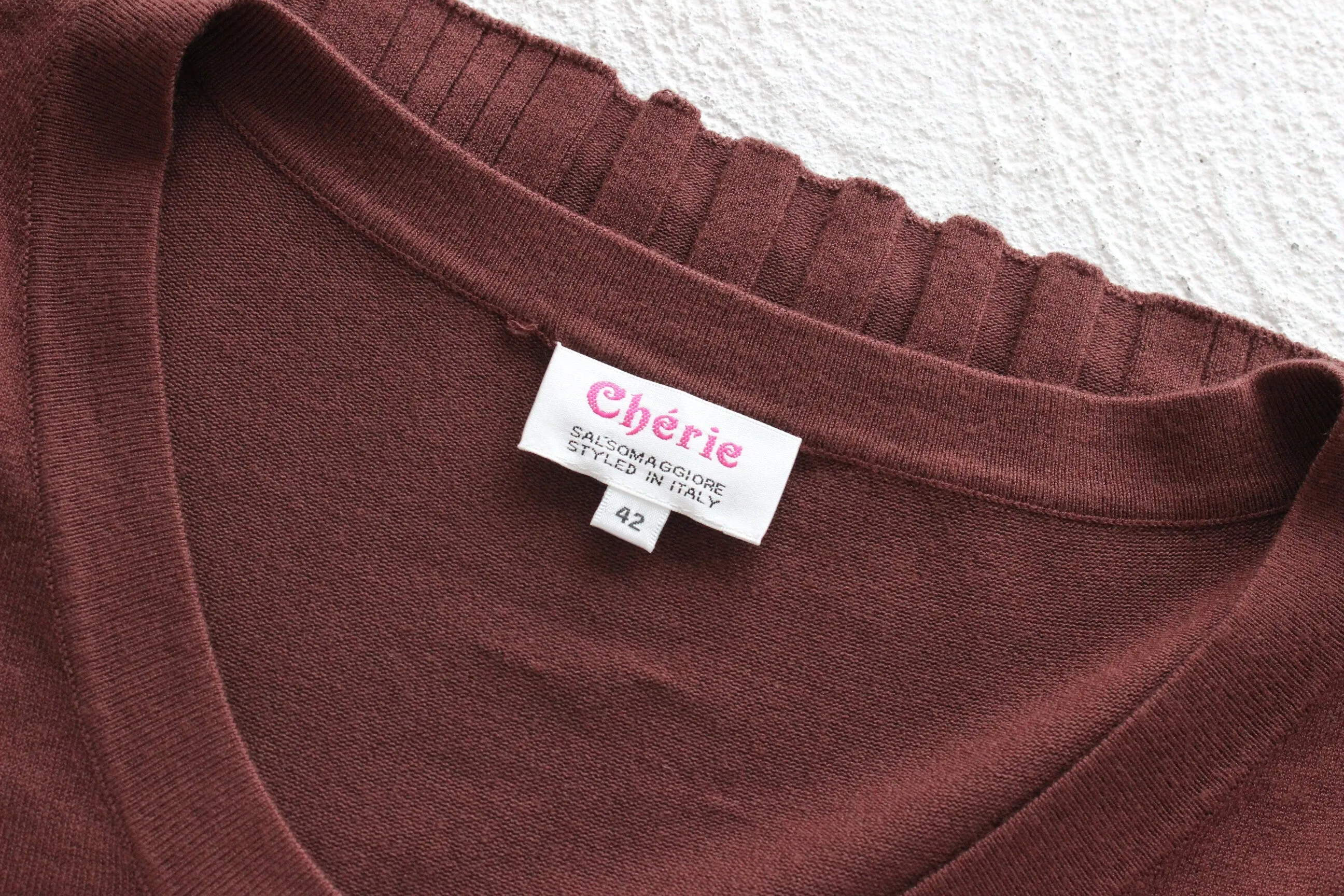 90s Polka Dot Silk   Knit Scoop Neck Top by Chérie