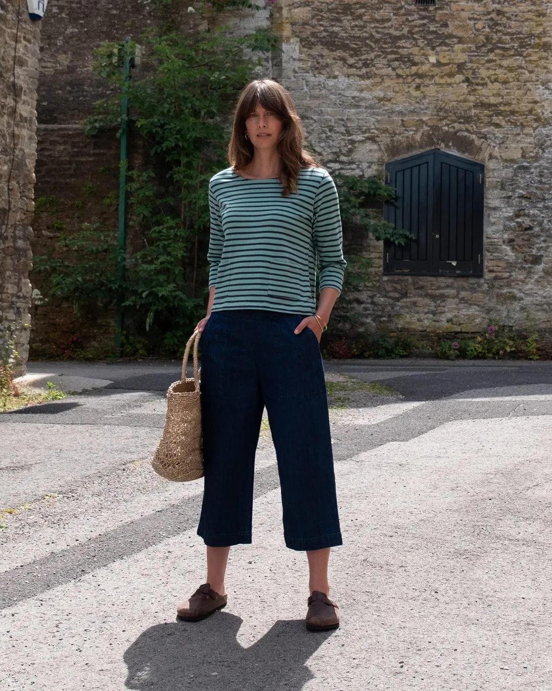 Anna Women's Organic Cotton Culottes | Blue Denim