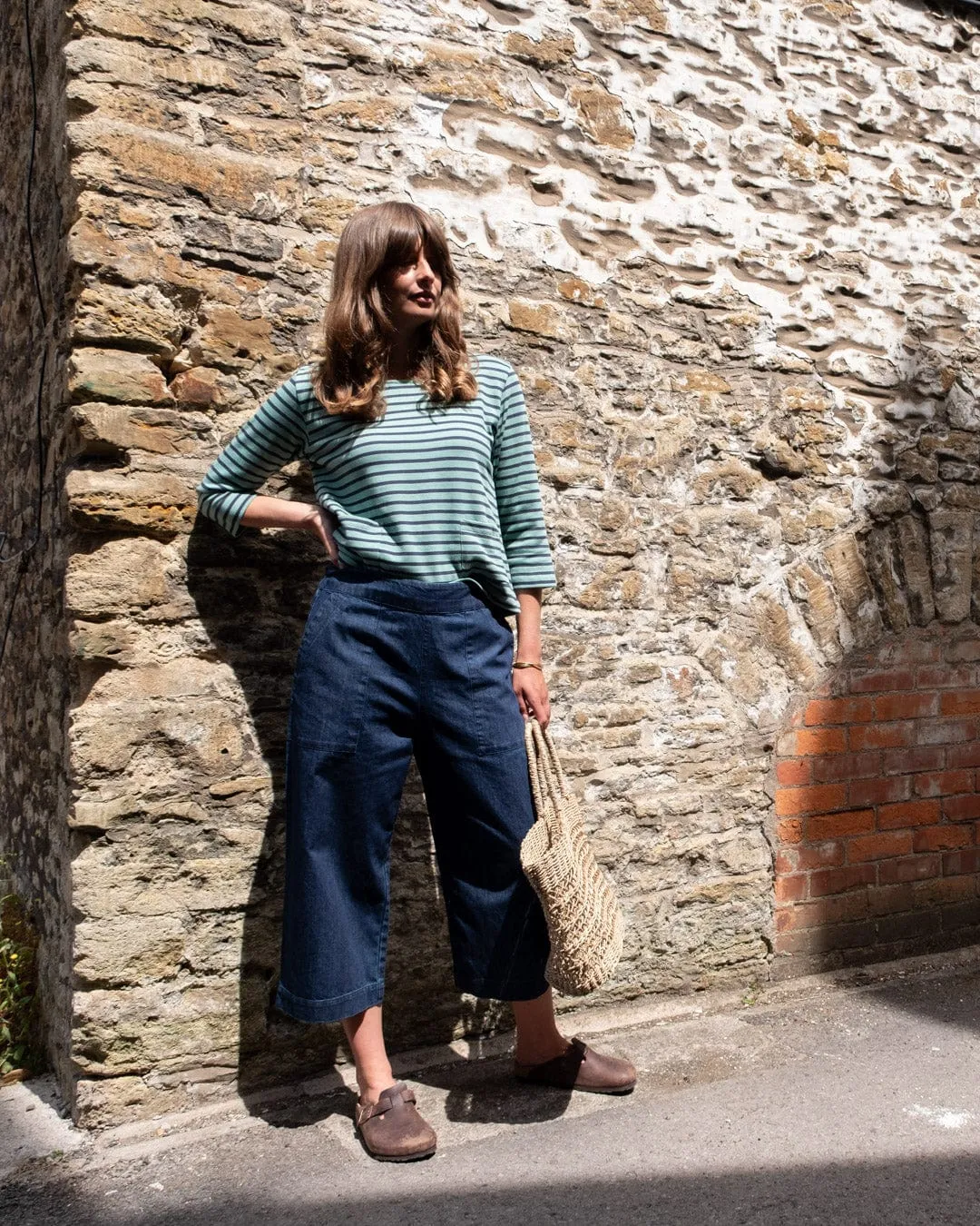 Anna Women's Organic Cotton Culottes | Blue Denim