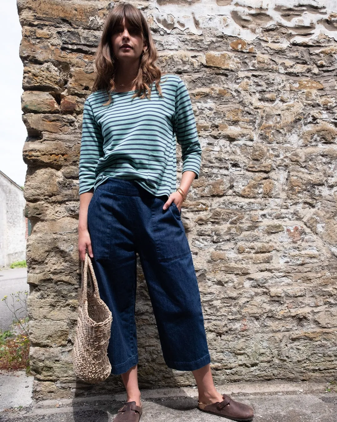 Anna Women's Organic Cotton Culottes | Blue Denim