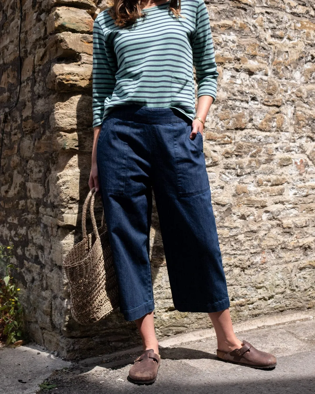 Anna Women's Organic Cotton Culottes | Blue Denim