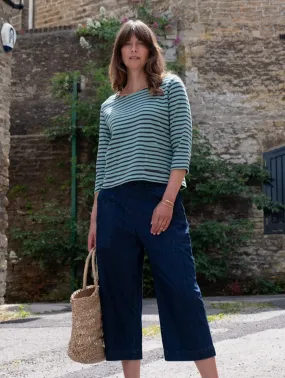 Anna Women's Organic Cotton Culottes | Blue Denim
