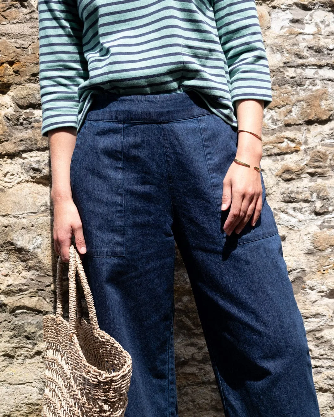 Anna Women's Organic Cotton Culottes | Blue Denim