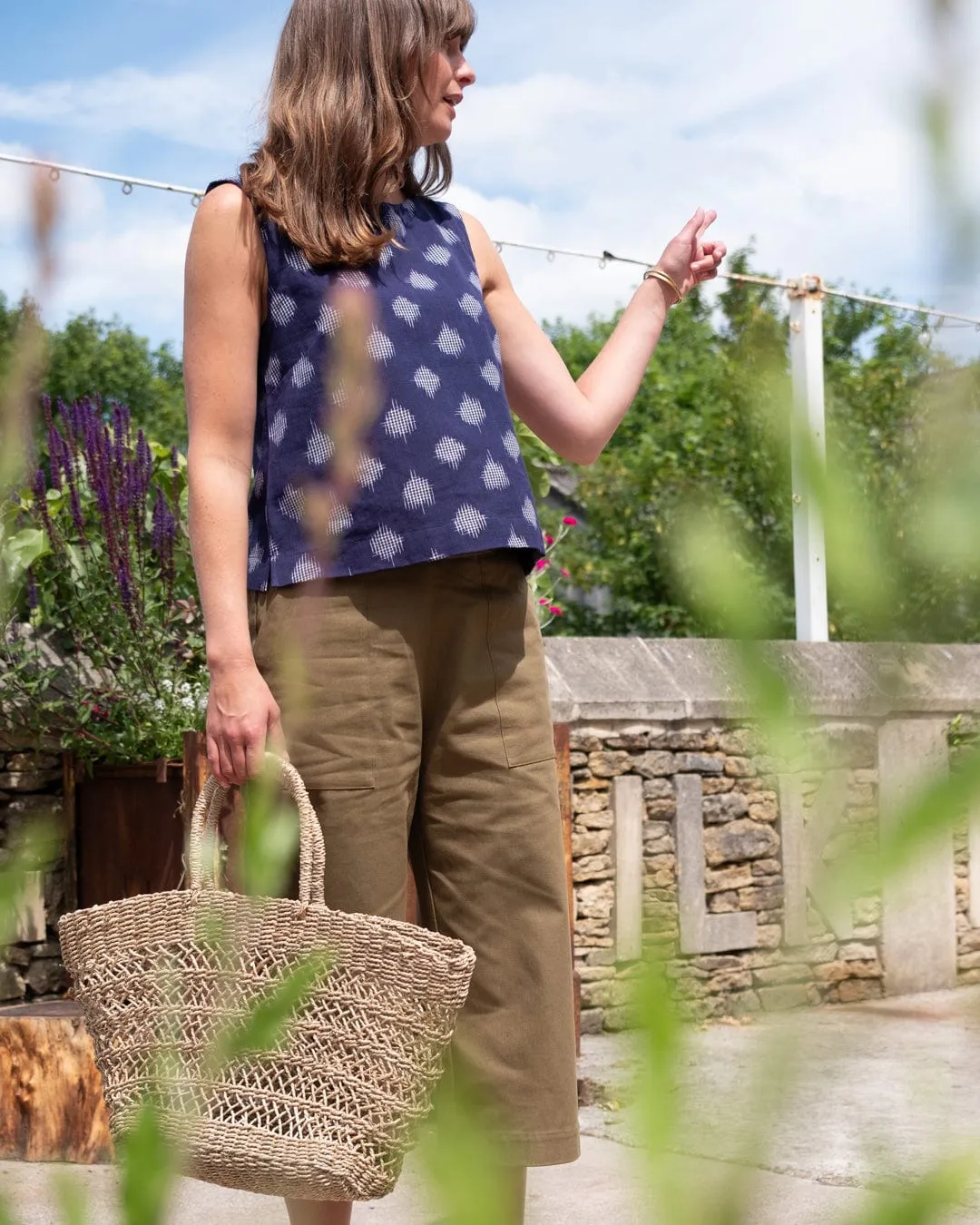 Anna Women's Organic Cotton Culottes | Olive Twill