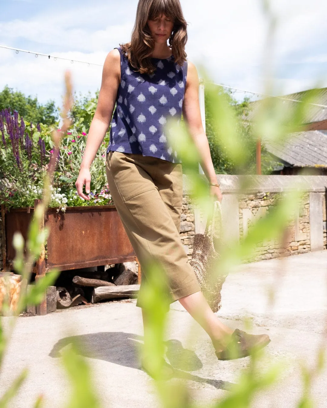 Anna Women's Organic Cotton Culottes | Olive Twill