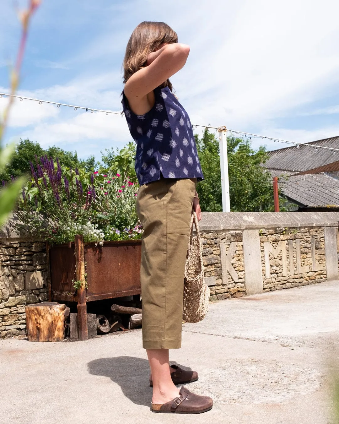 Anna Women's Organic Cotton Culottes | Olive Twill