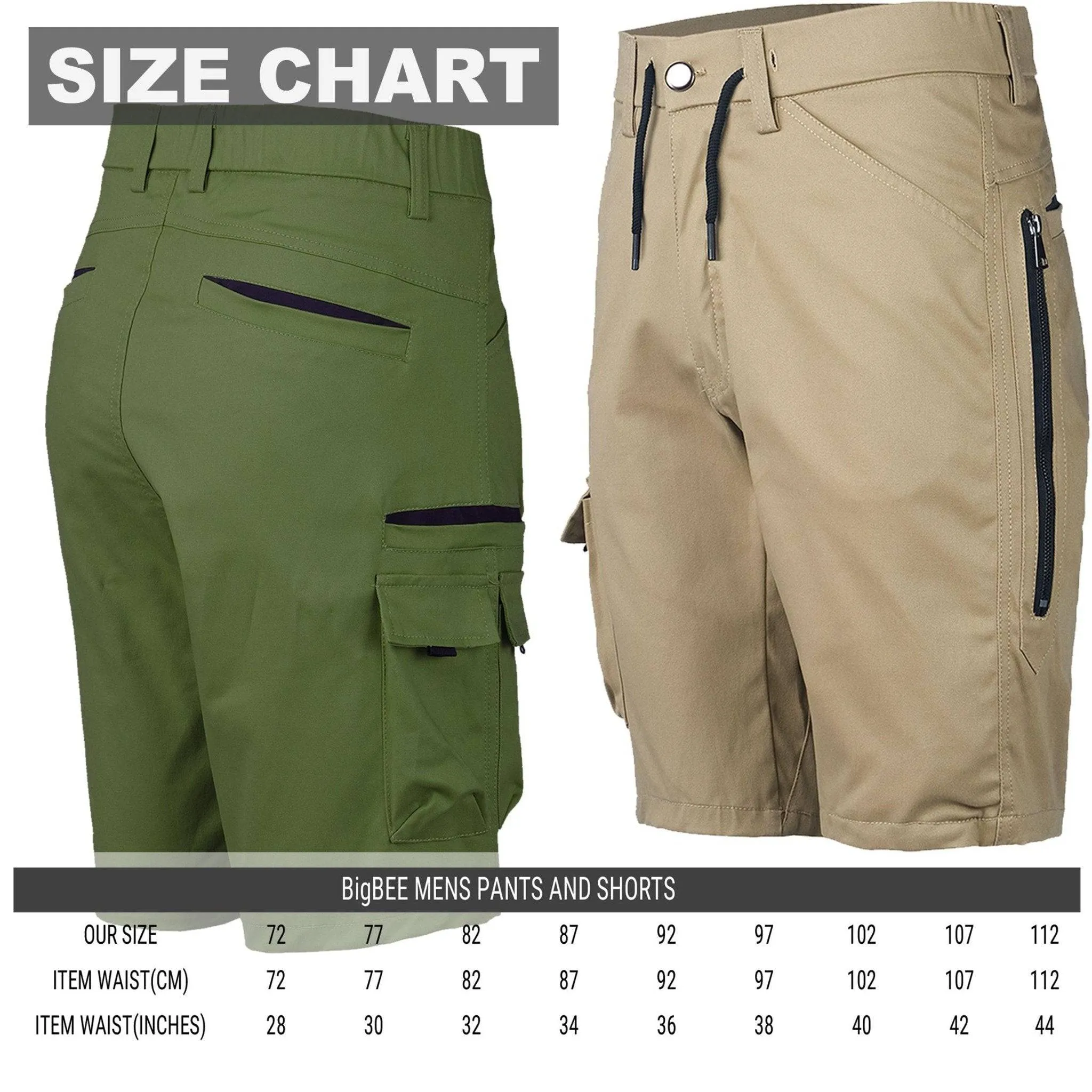 Big Bee WARP Cargo Shorts, Stretch Cotton