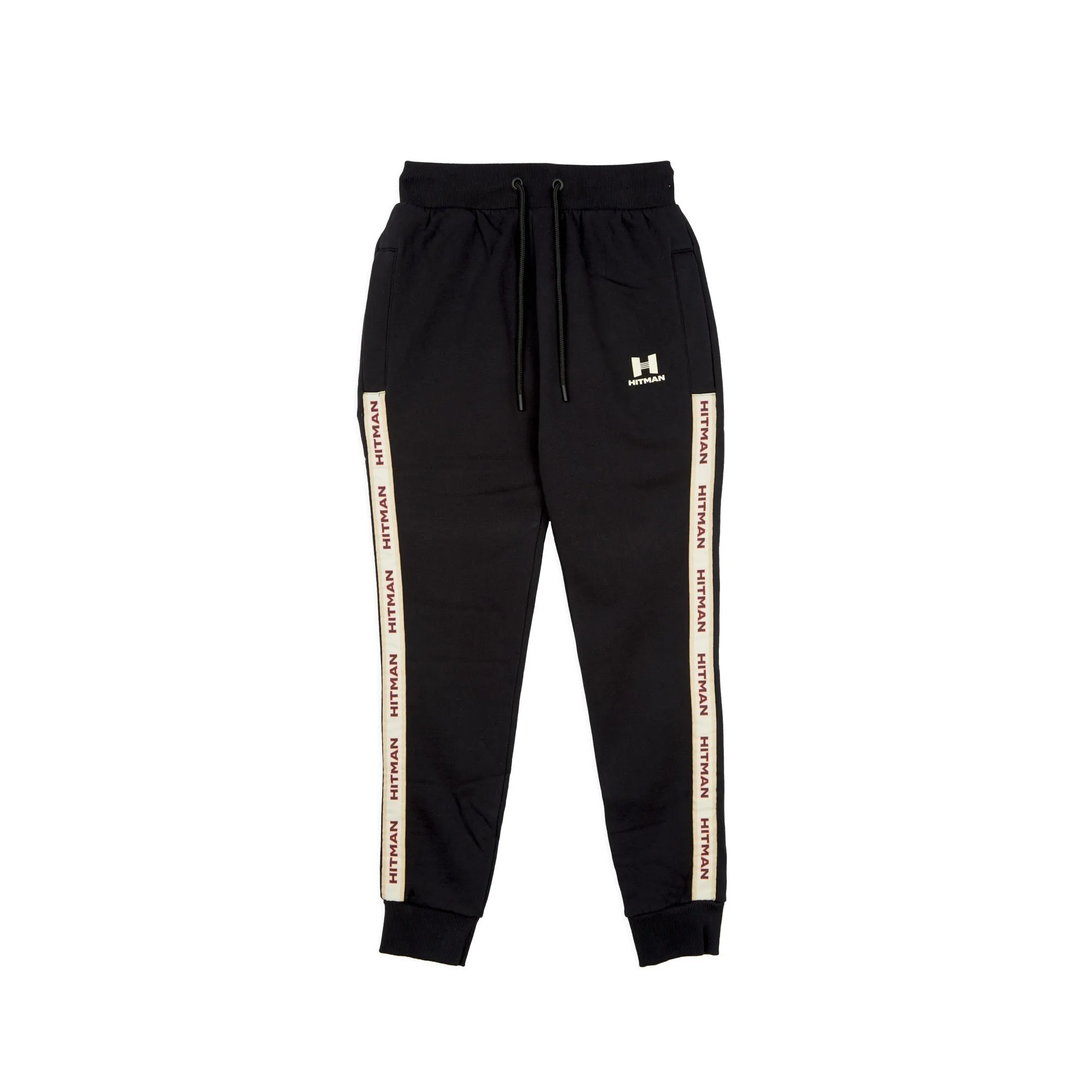 BLACK - JOGGERS- CREAM TAPE