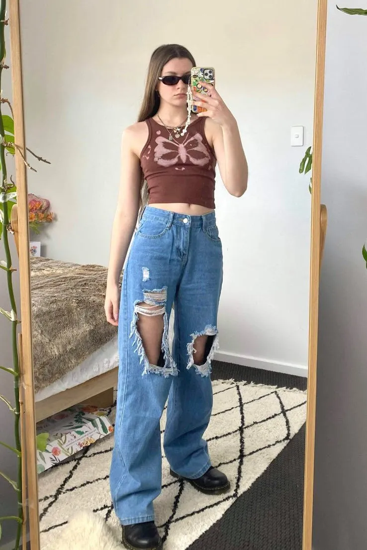 Butterfly crop top