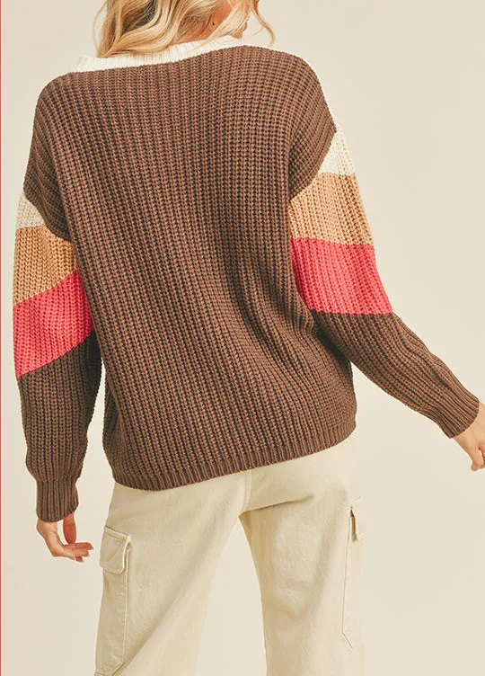 Chevron Colorblock Sweater