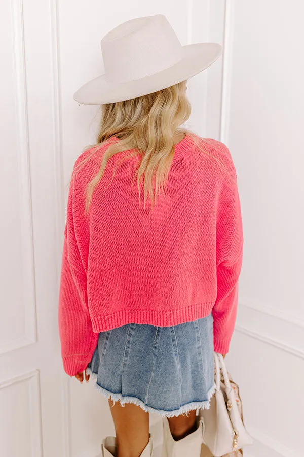 Coastal Breeze Knit Sweater in Pink