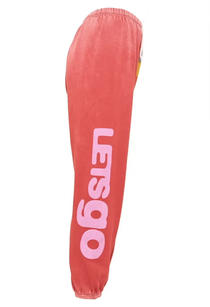 FREE CITY Rainbow OG LetsGo Sweatpants in Artyard Red