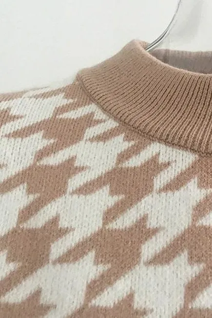 Hadley Houndstooth Crop Sweater