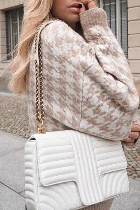 Hadley Houndstooth Crop Sweater