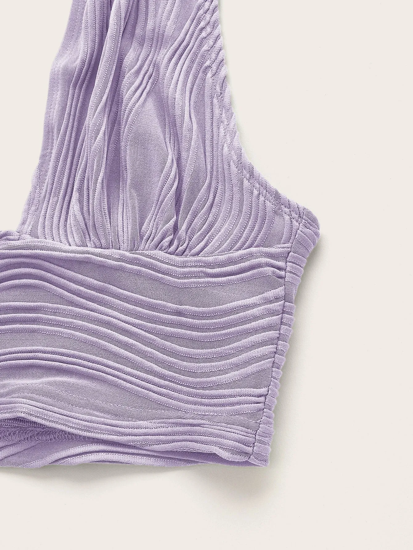 ICON Solid Backless Crop Halter Top