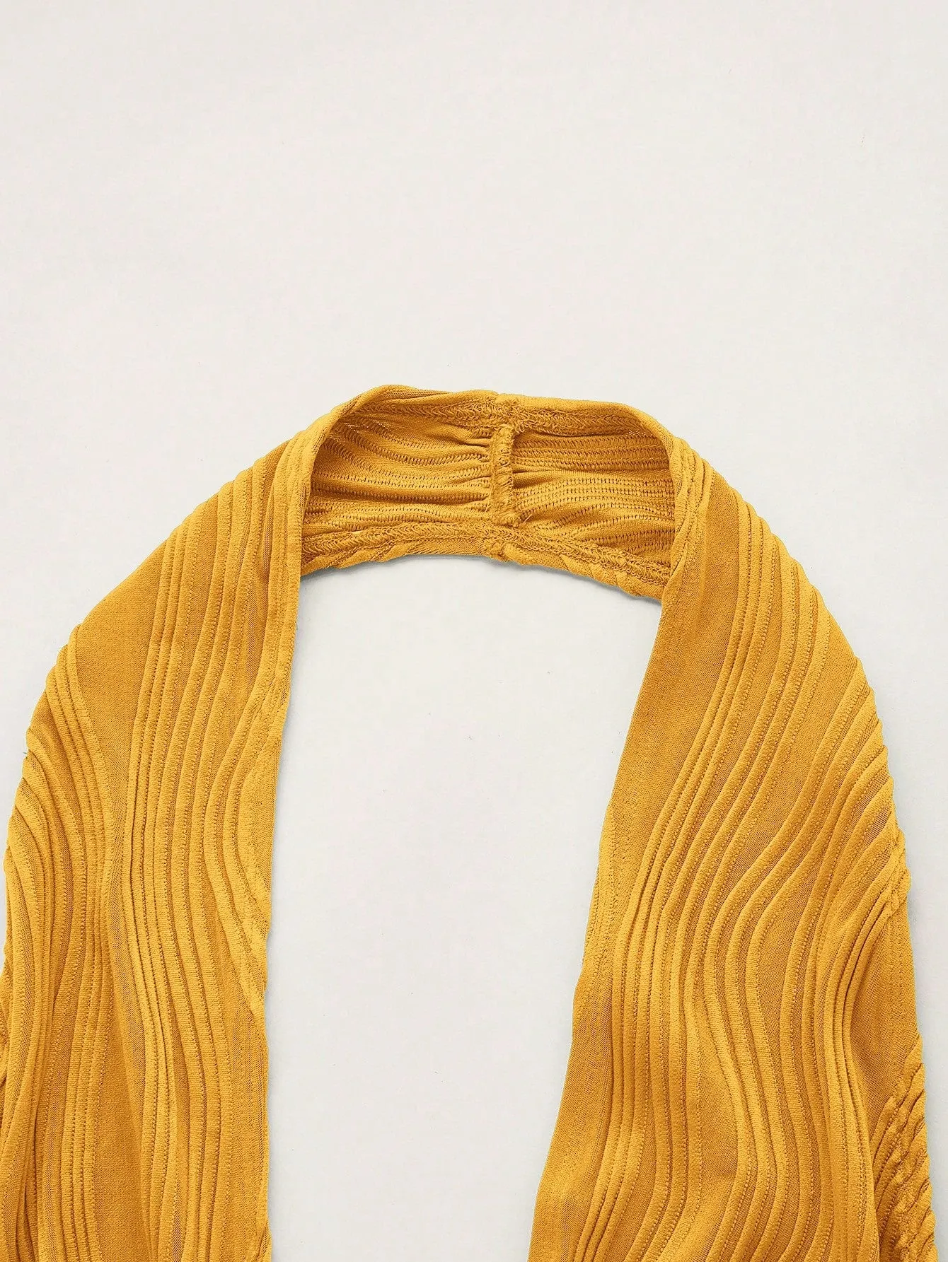 ICON Solid Backless Crop Halter Top