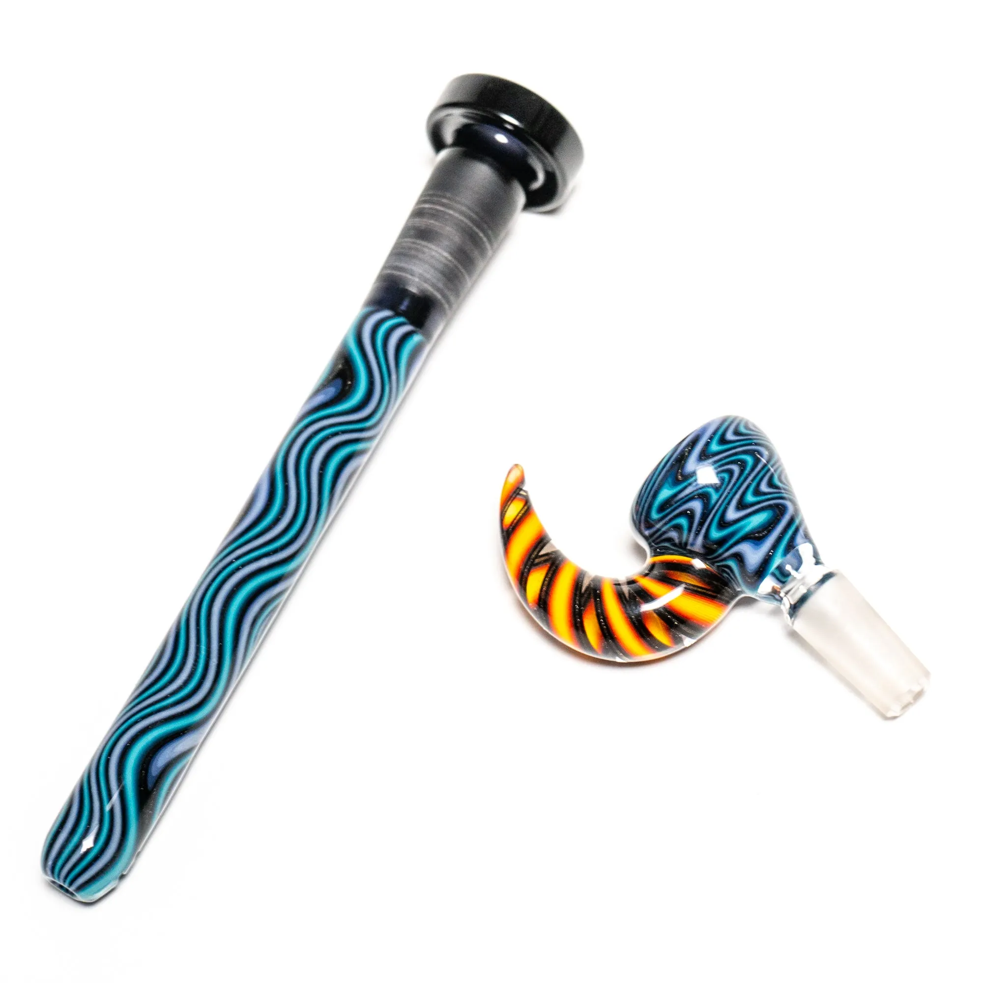 Jake C - Beaker - Double Layer Fire on Water - Grape Accents