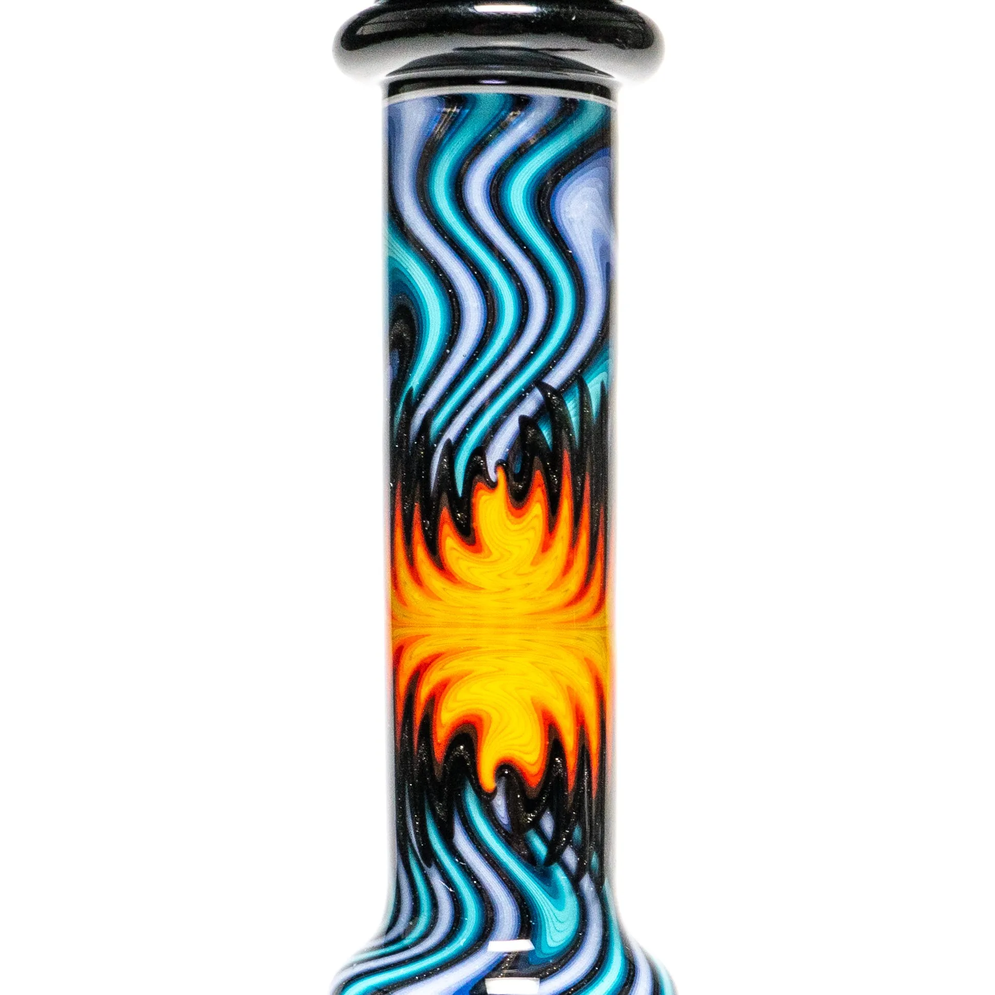 Jake C - Beaker - Double Layer Fire on Water - Grape Accents