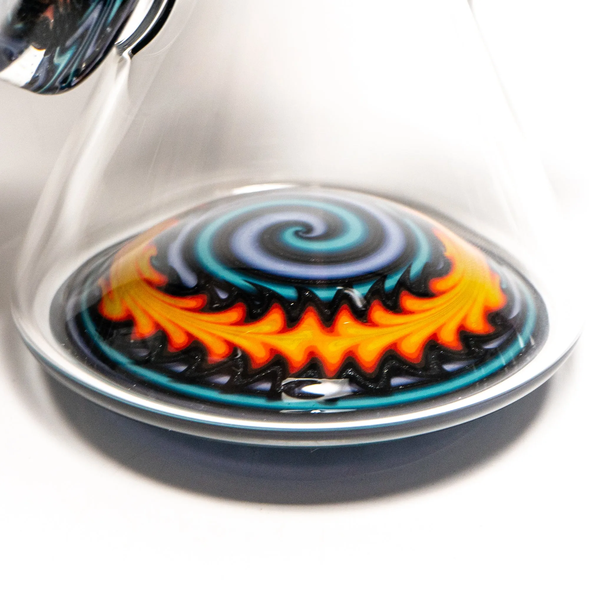Jake C - Beaker - Double Layer Fire on Water - Grape Accents