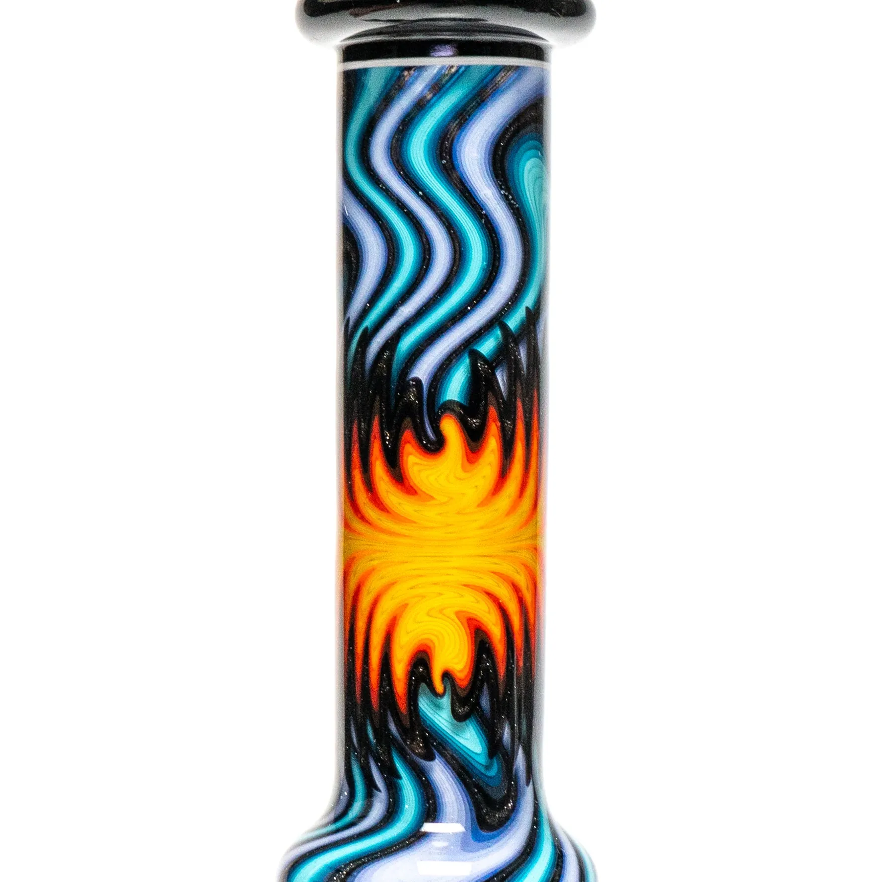 Jake C - Beaker - Double Layer Fire on Water - Grape Accents