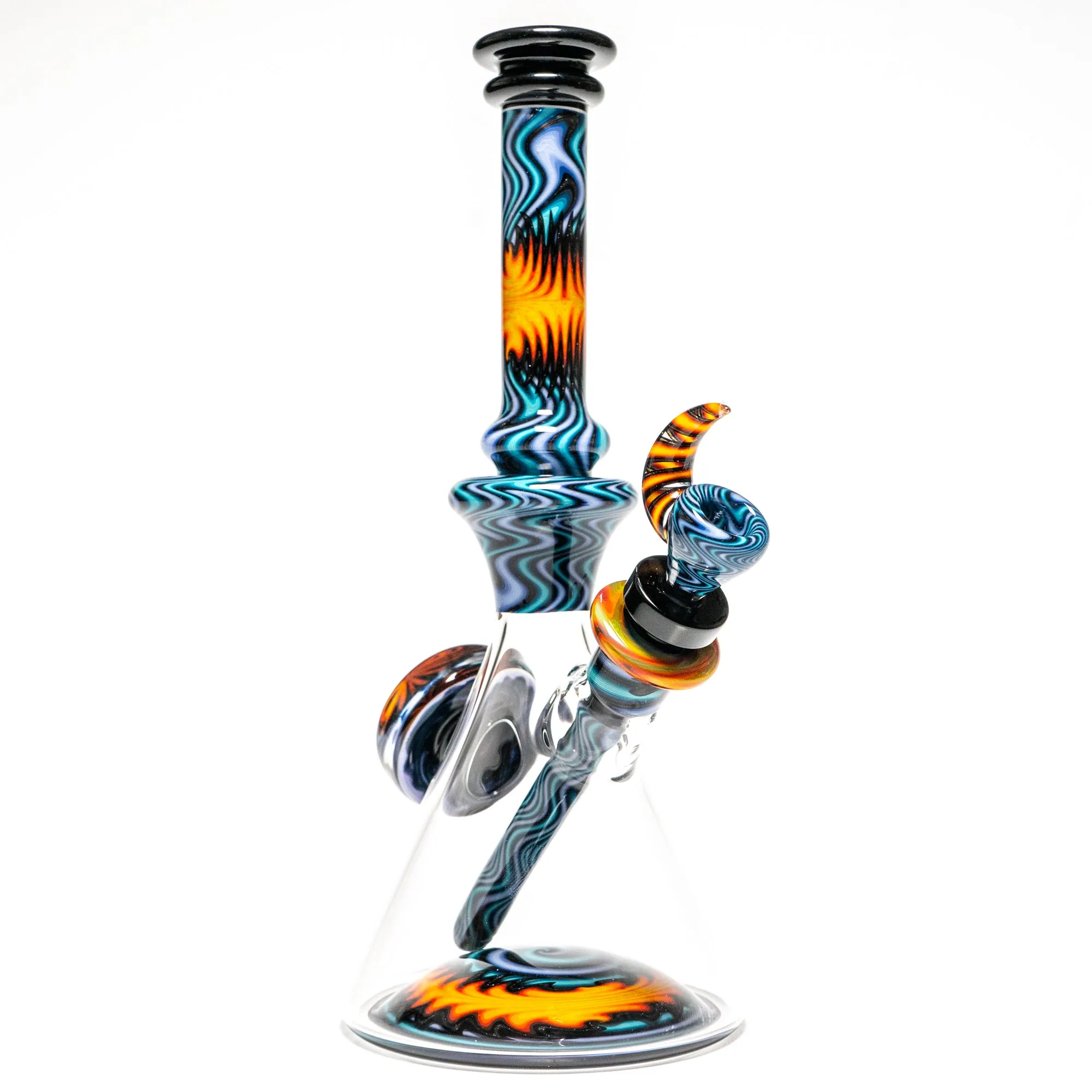 Jake C - Beaker - Double Layer Fire on Water - Grape Accents