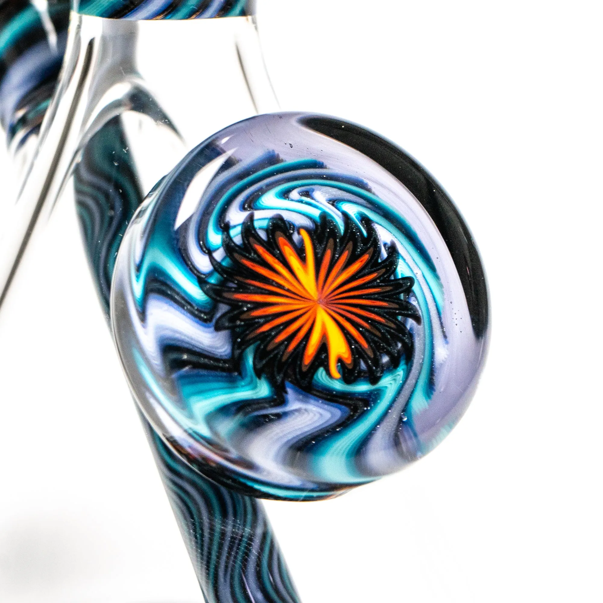 Jake C - Beaker - Double Layer Fire on Water - Grape Accents
