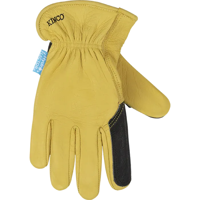 Kinco Hydroflector™ Water-Resistant Premium Grain Buffalo Driver With Double-Palm Glove
