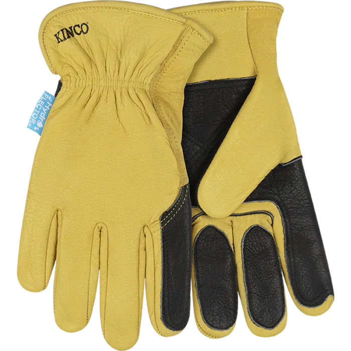 Kinco Hydroflector™ Water-Resistant Premium Grain Buffalo Driver With Double-Palm Glove