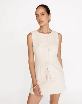Kristen Vest Top (Oat)