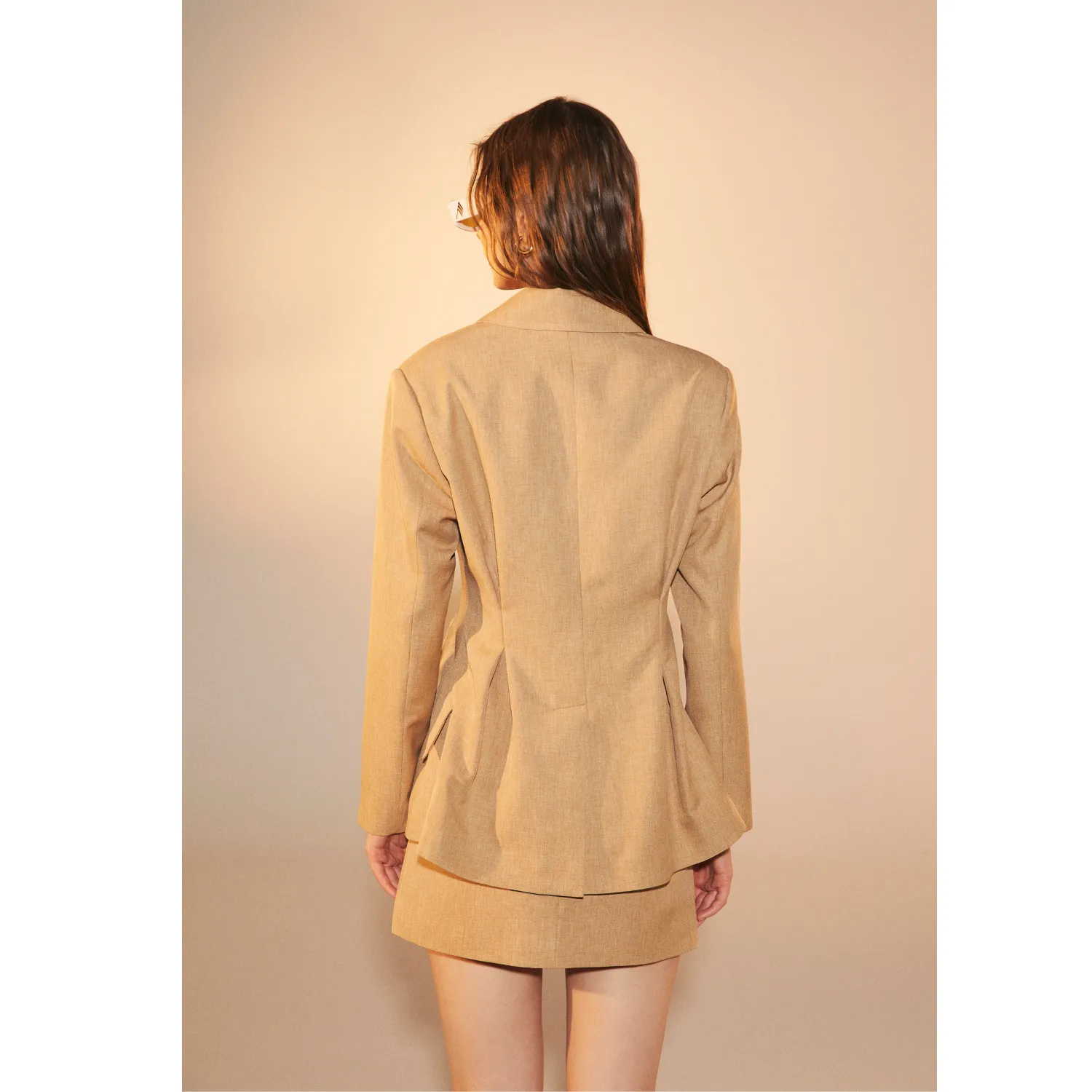 Marde Tailored Jacket in Almond Buff
