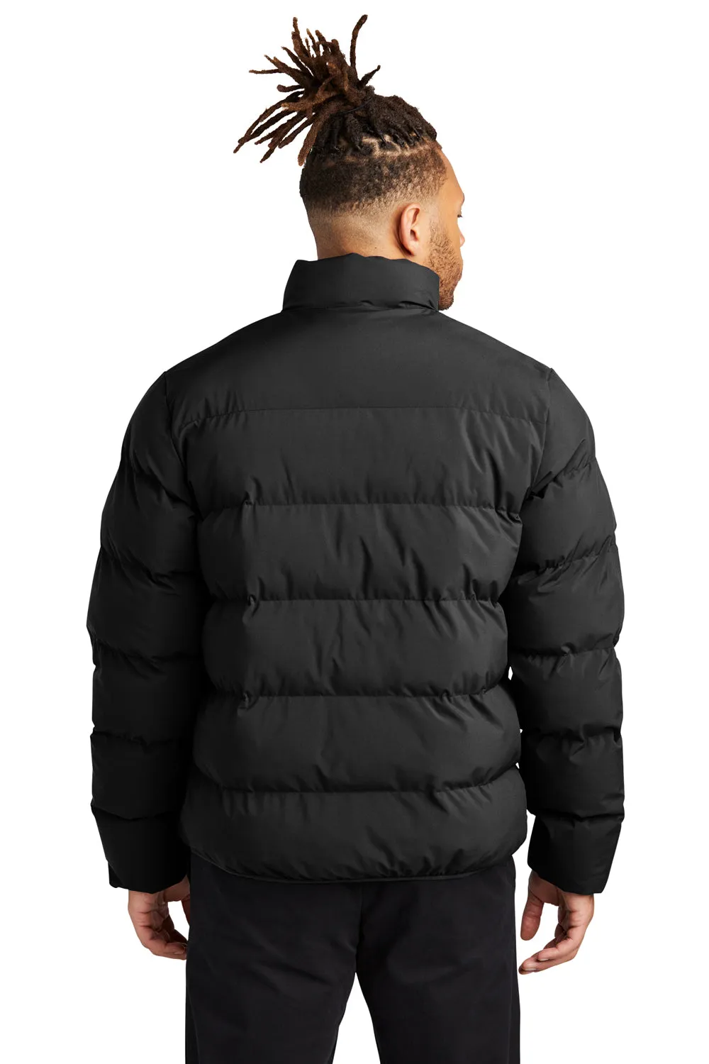 Mercer Mettle Mens Water Resistant Full Zip Puffy Jacket - Deep Black