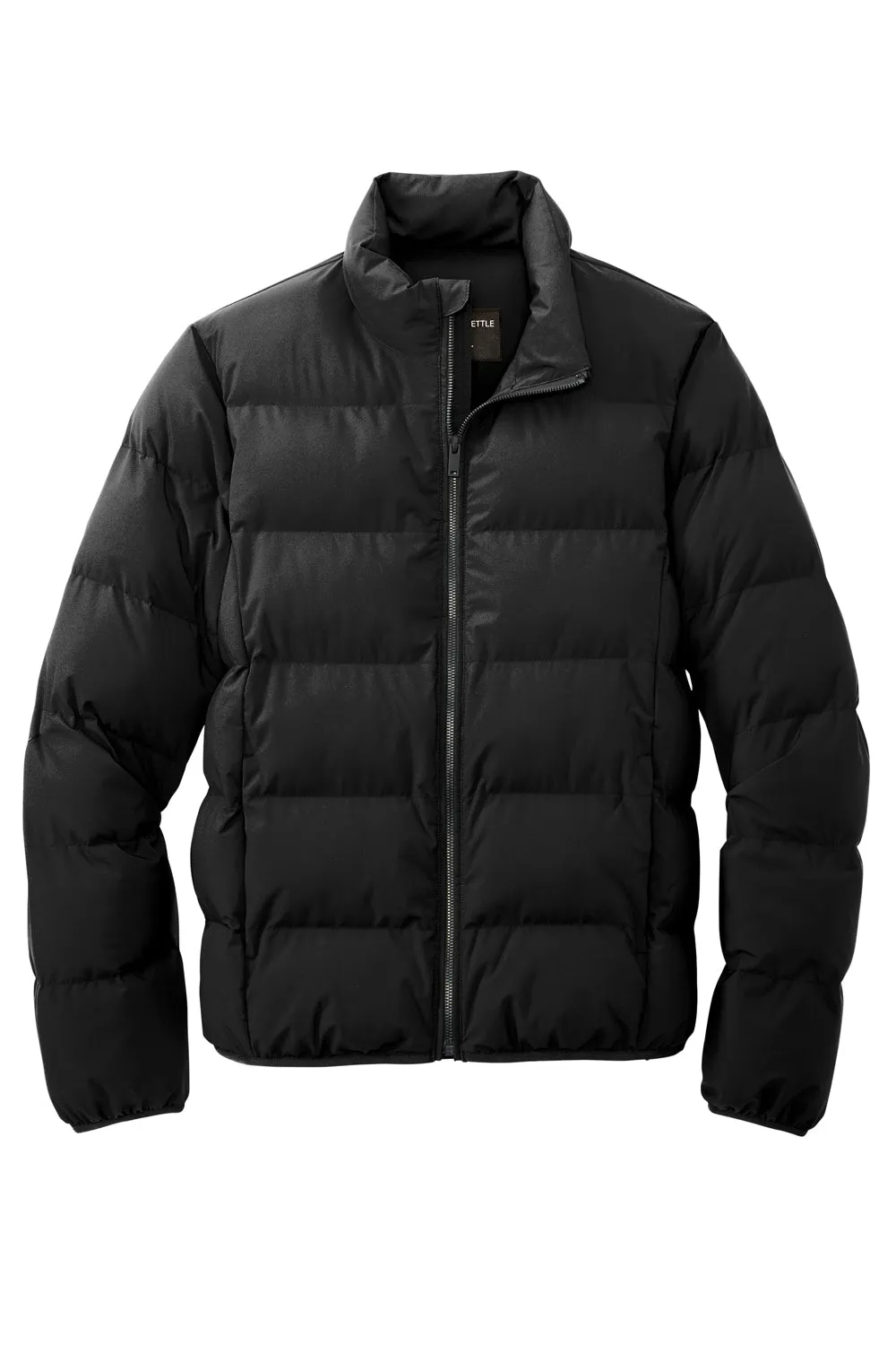 Mercer Mettle Mens Water Resistant Full Zip Puffy Jacket - Deep Black
