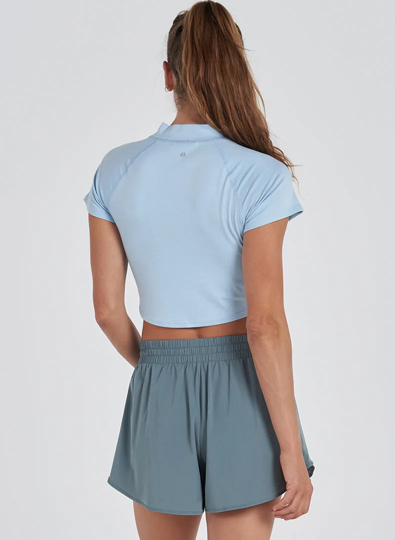 Mock Neck Ruched Top - FINAL SALE