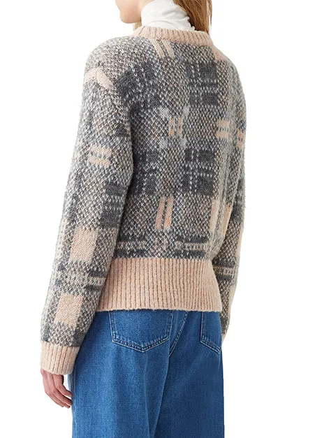 Olive Check Sweater