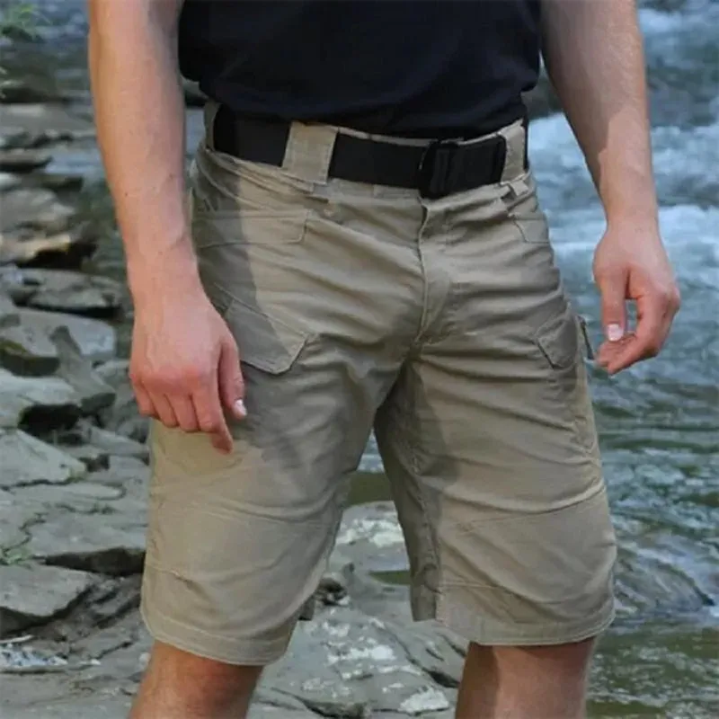 Outdoor Cargo Men Shorts for Summer Waterproof Tactical Military Shorts Trekking Camp Hiking Work Pants Multi Pocket Plus Size