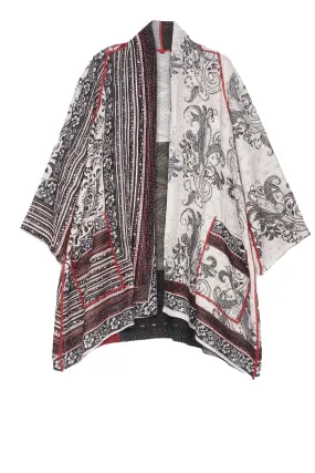 PAISLEY & PATCH KANTHA A-LINE JKT - py4003-wht -