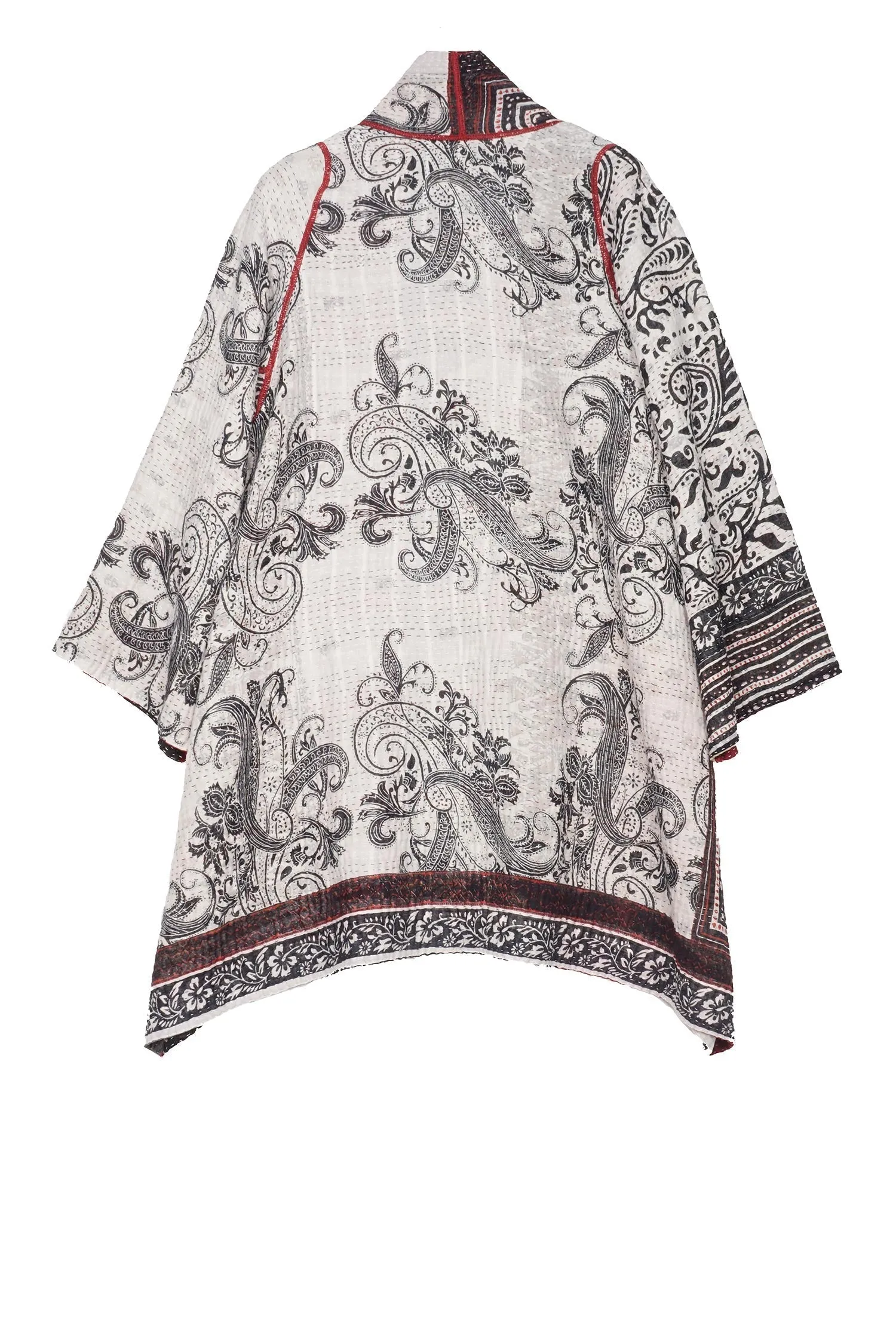 PAISLEY & PATCH KANTHA A-LINE JKT - py4003-wht -