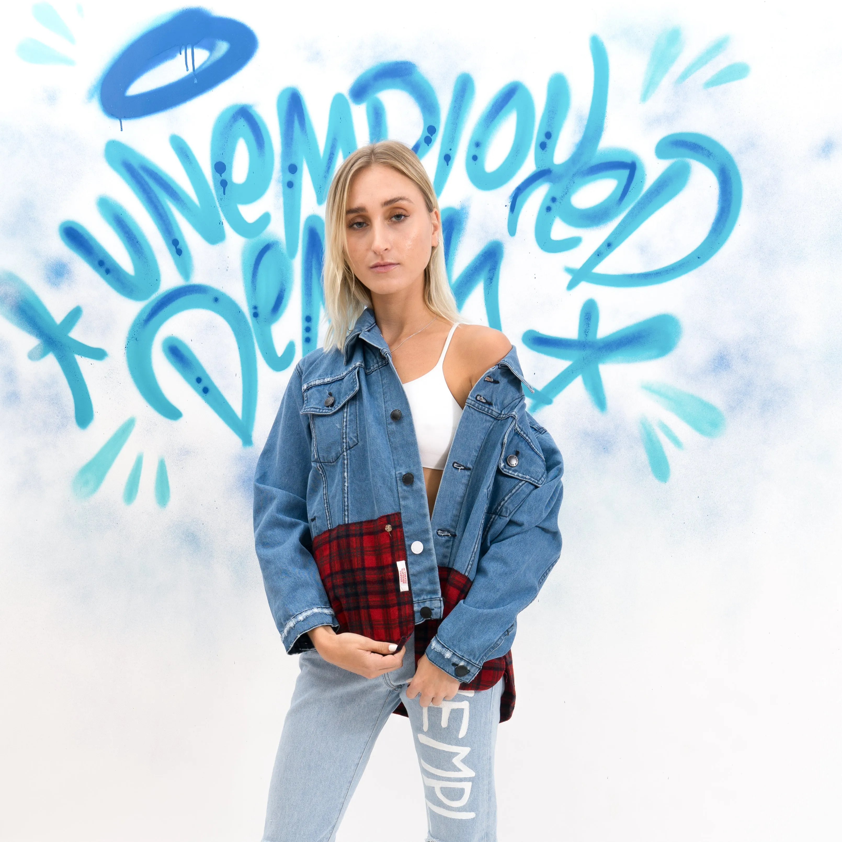 Red Denim Flannel
