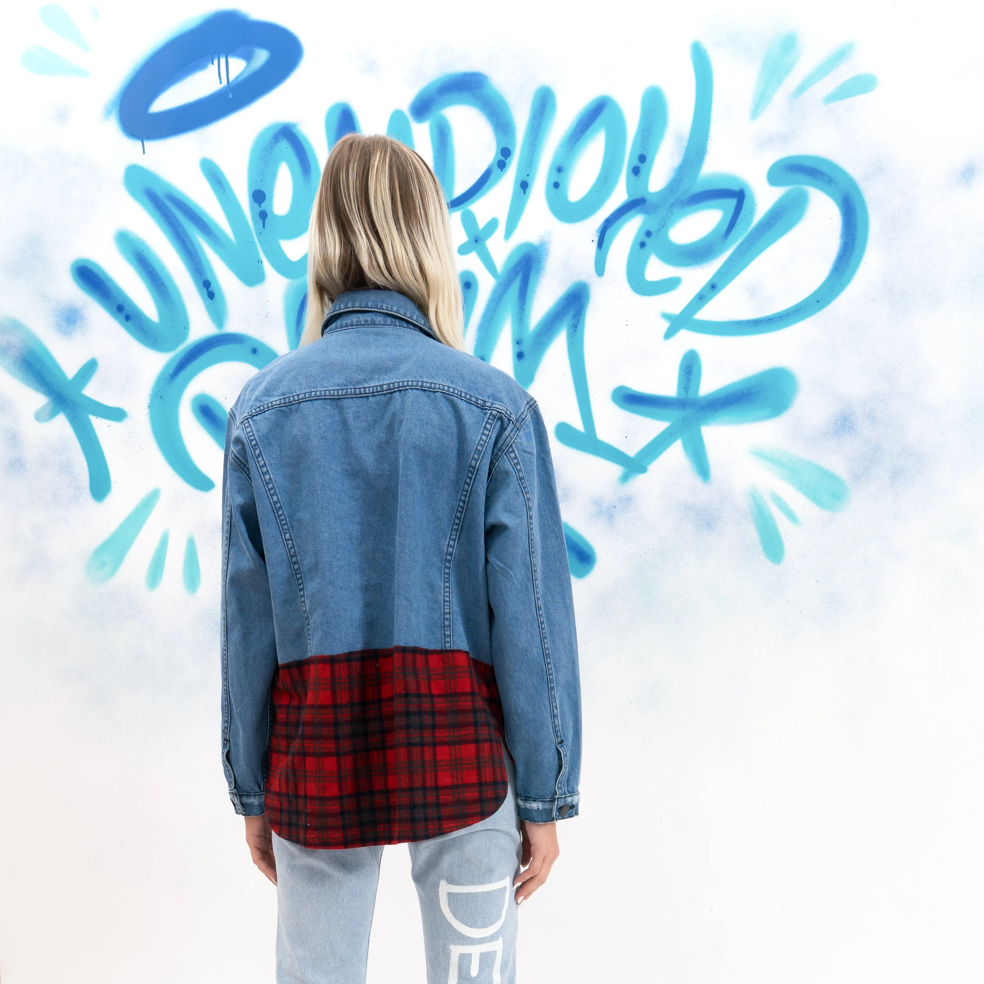 Red Denim Flannel