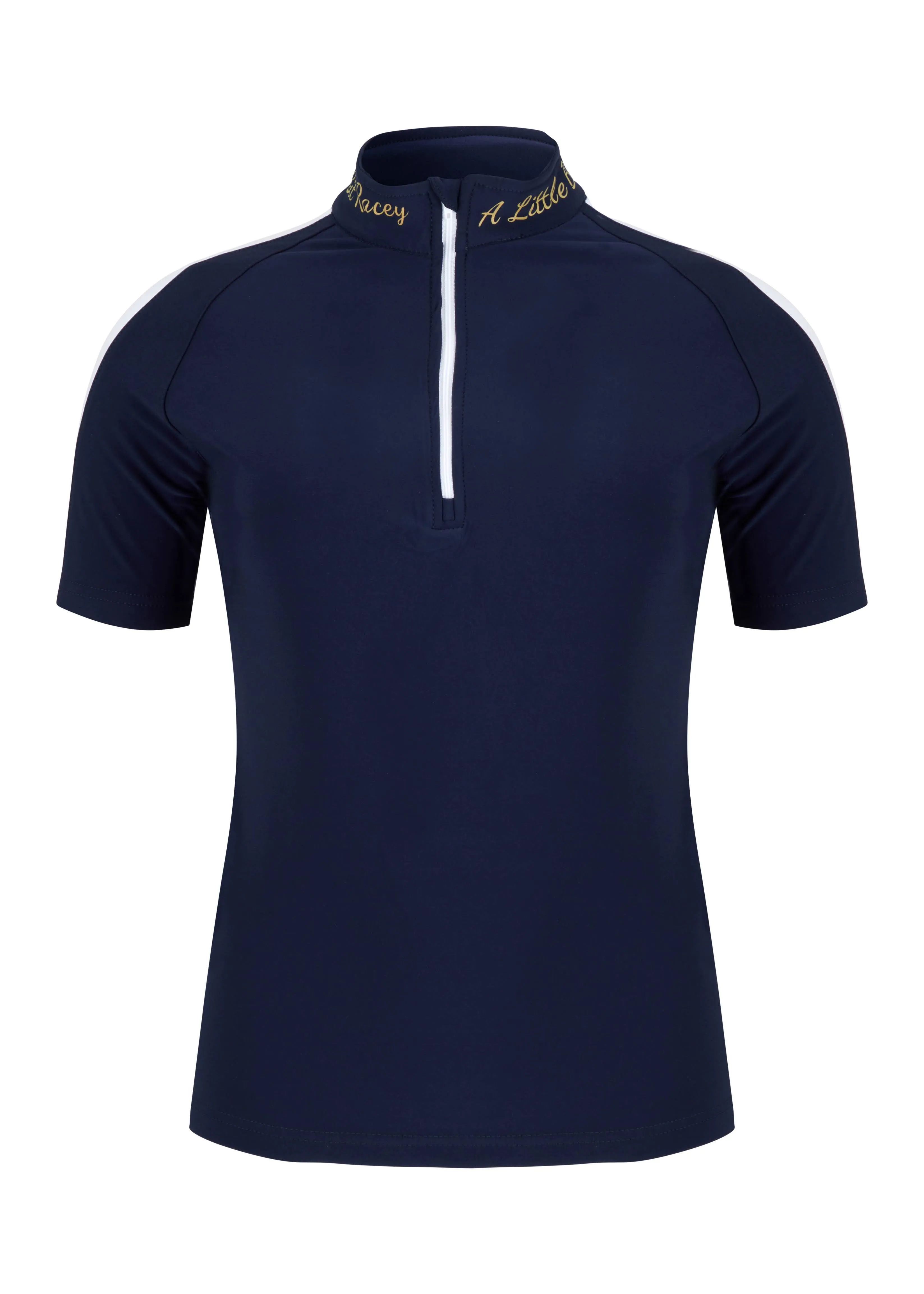 Reyal Top Navy Short Sleeved By A Little Bit Racey