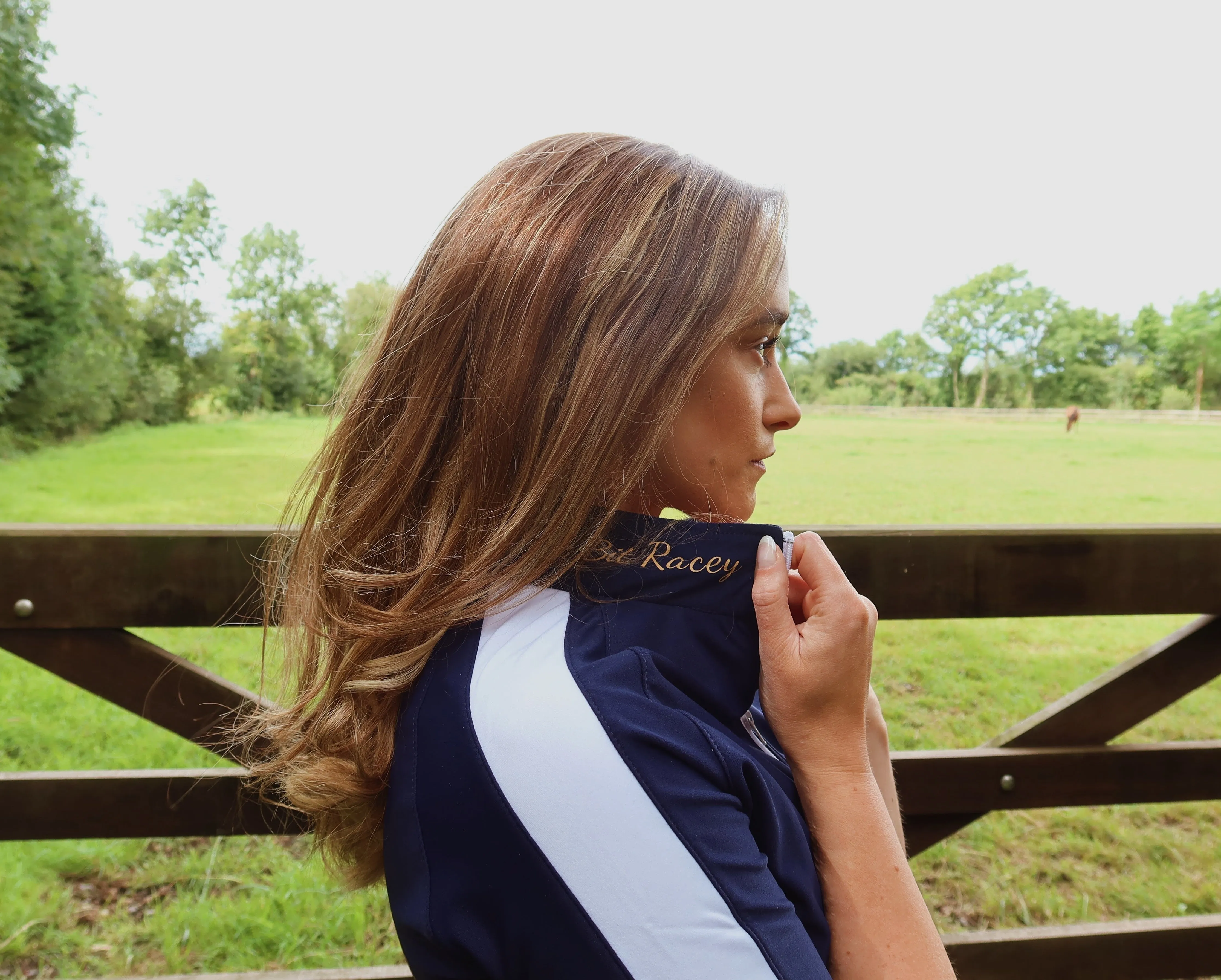 Reyal Top Navy Short Sleeved By A Little Bit Racey