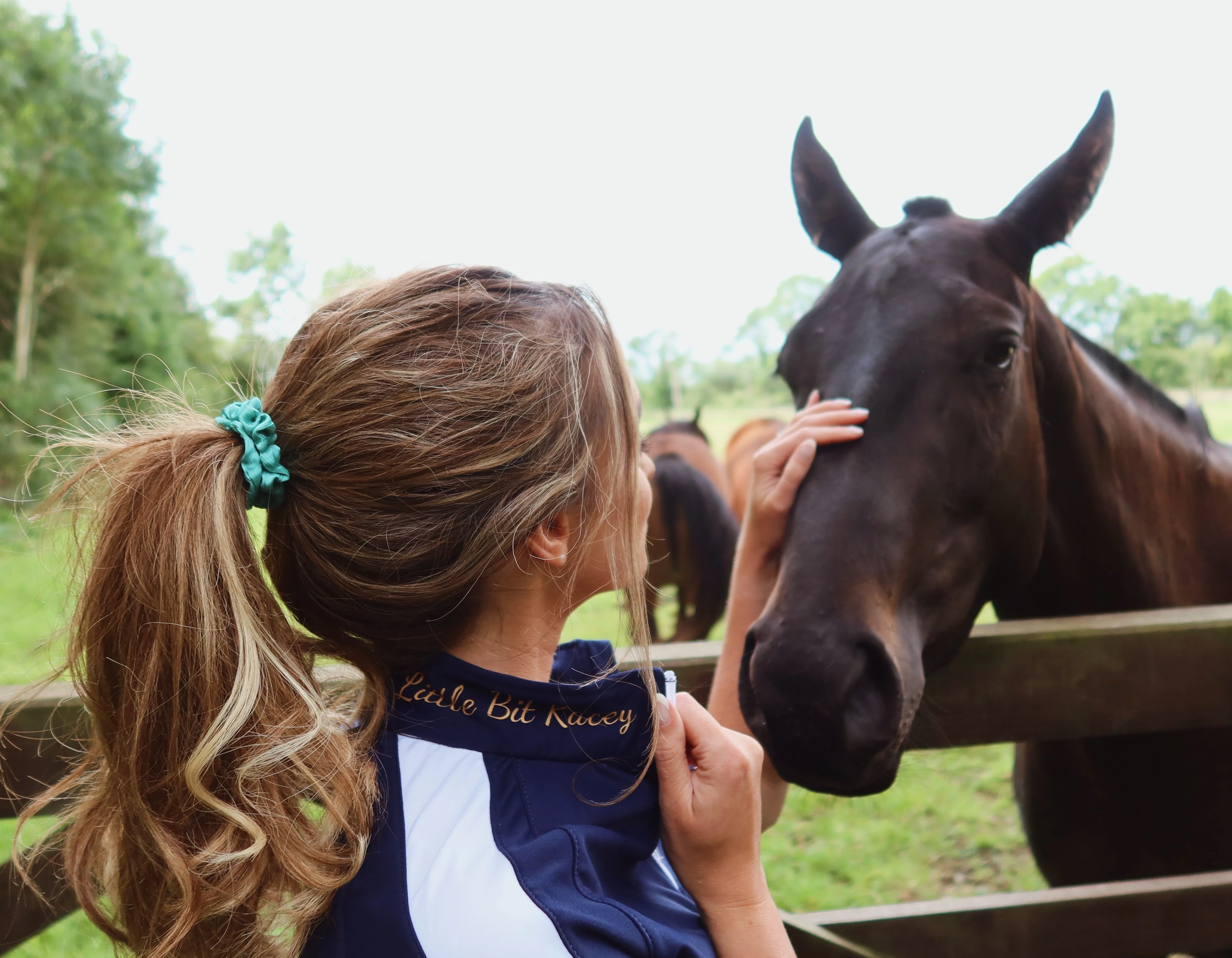 Reyal Top Navy Short Sleeved By A Little Bit Racey