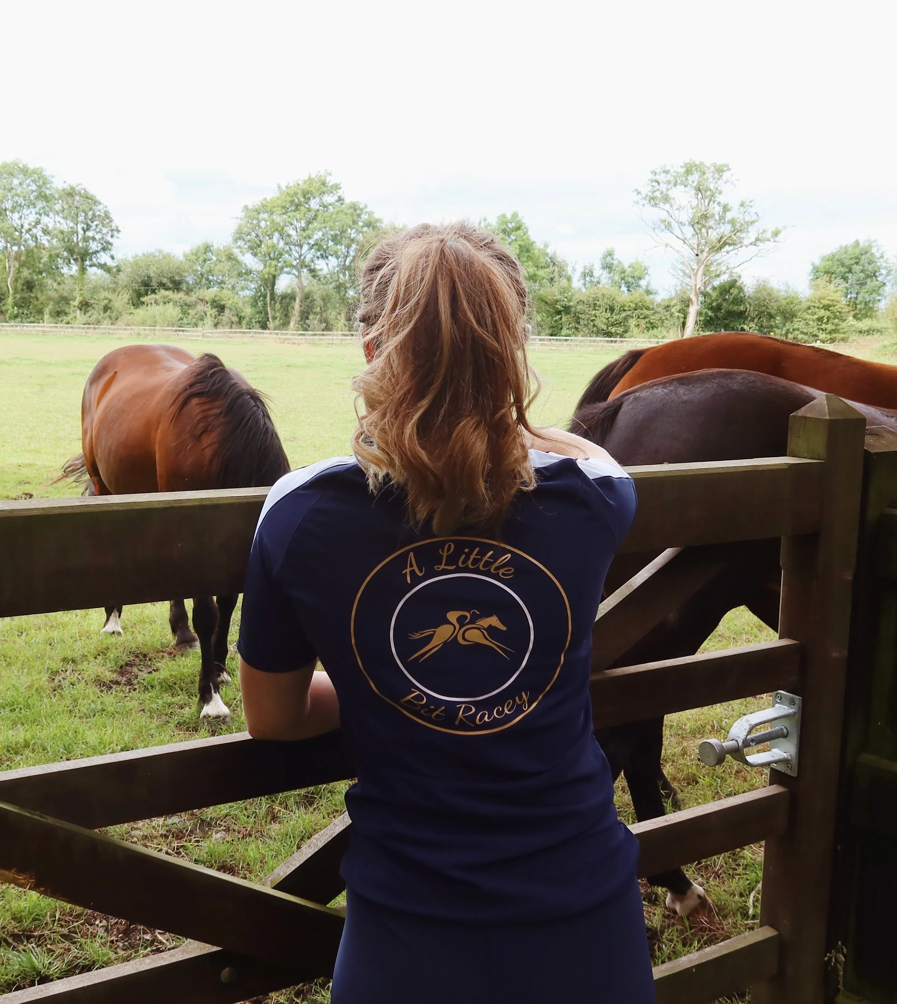 Reyal Top Navy Short Sleeved By A Little Bit Racey