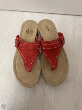 Sandals Flip Flops By St Johns Bay In Red, Size: 7.5