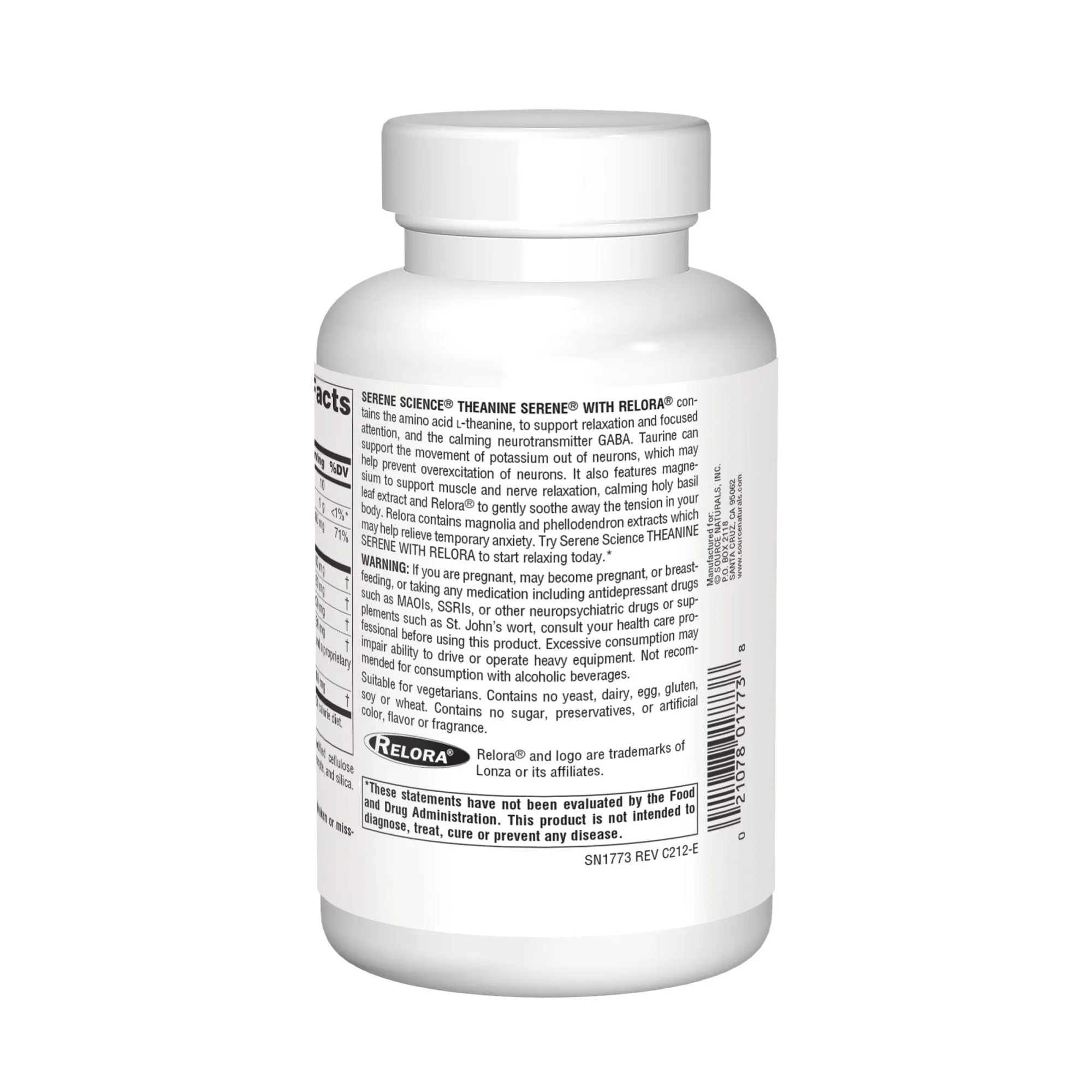 Source Naturals, Inc. Theanine Serene with Relora 120 Tablet