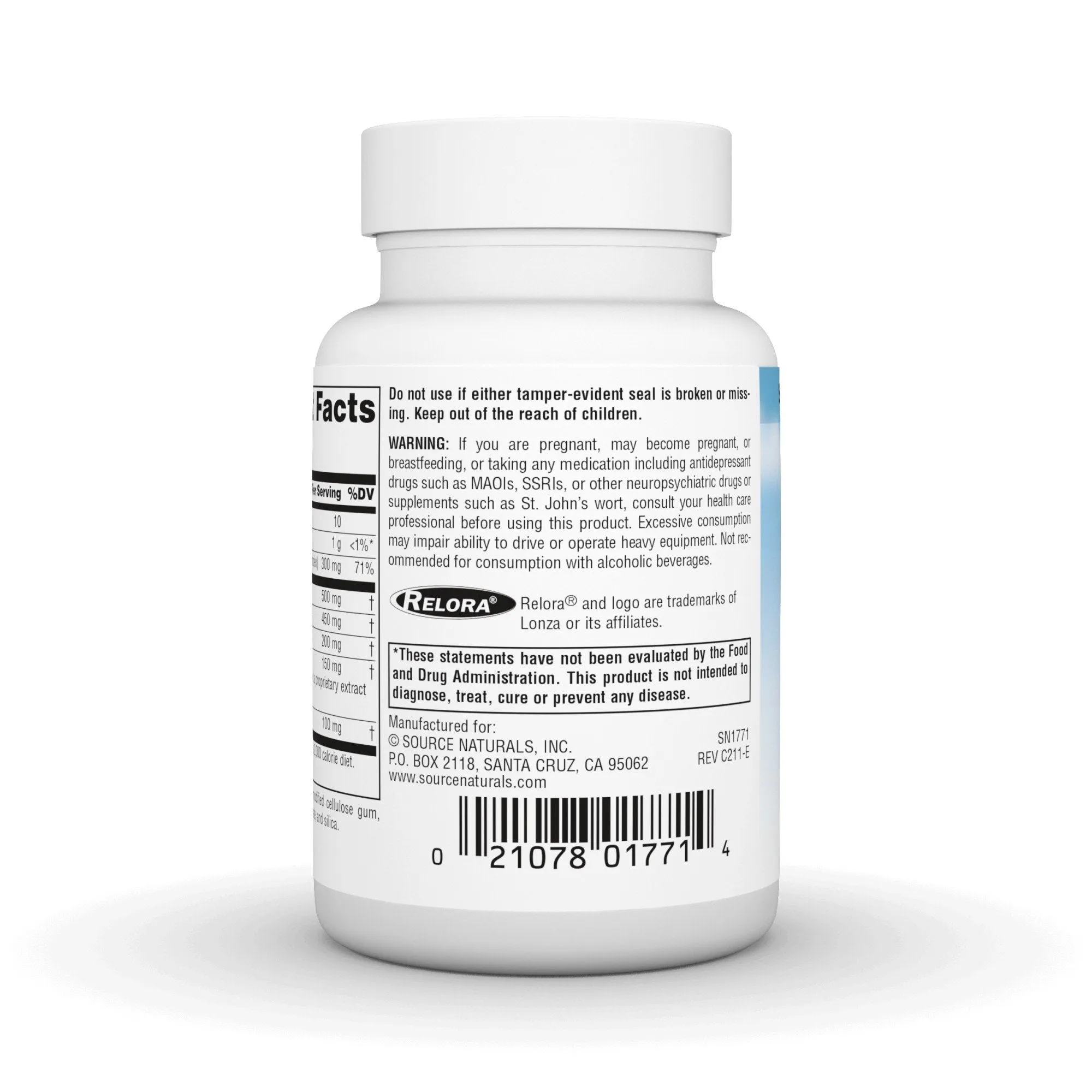 Source Naturals, Inc. Theanine Serene with Relora 30 Tablet