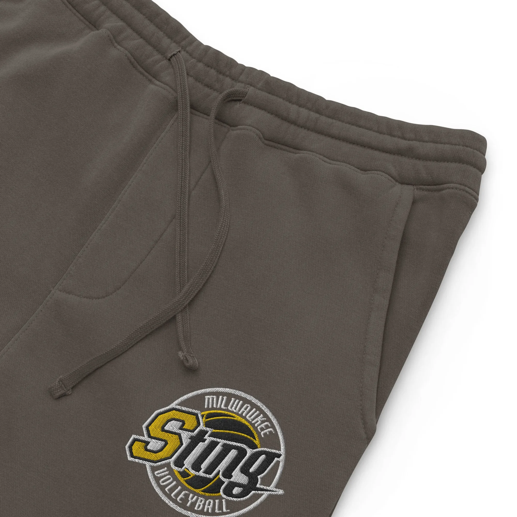 Sting Embroidered Pigment-Dyed Sweatpants