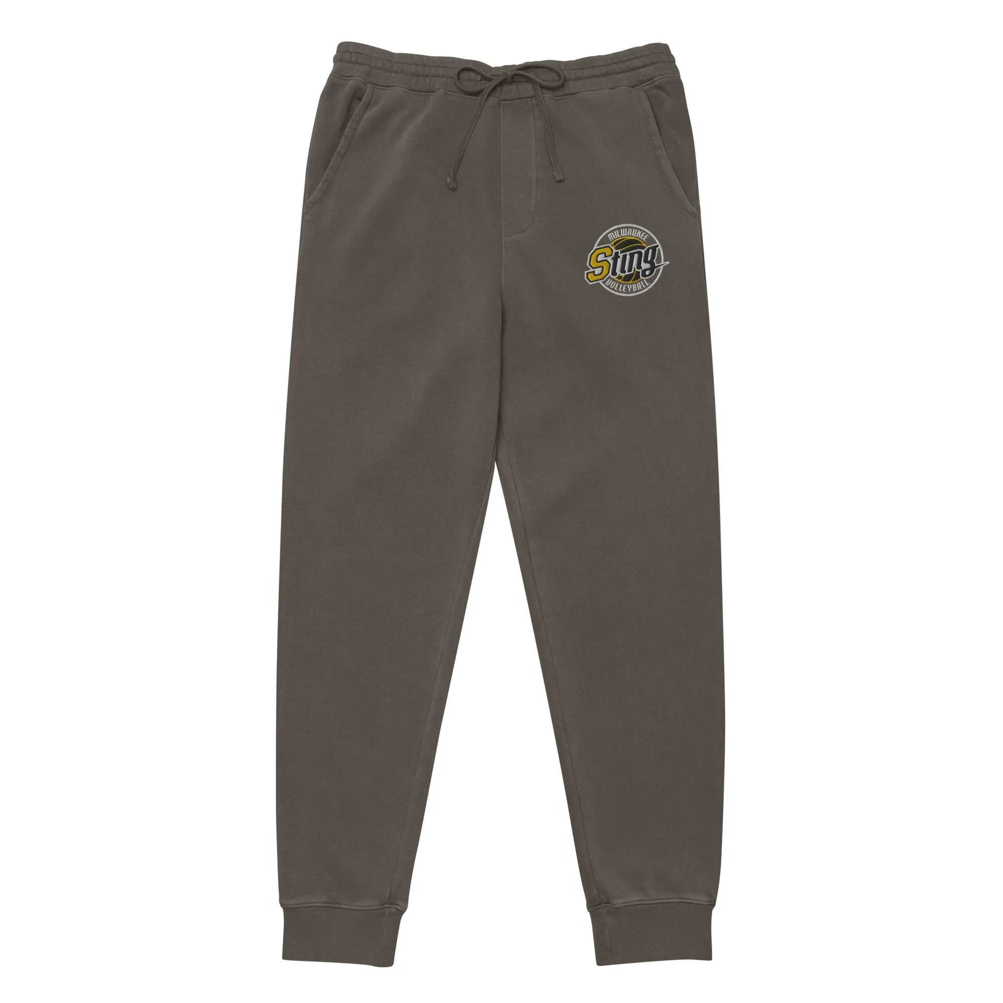 Sting Embroidered Pigment-Dyed Sweatpants