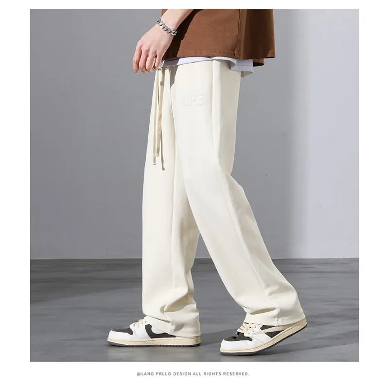Straight Print Sports Loose Fit Sweatpant