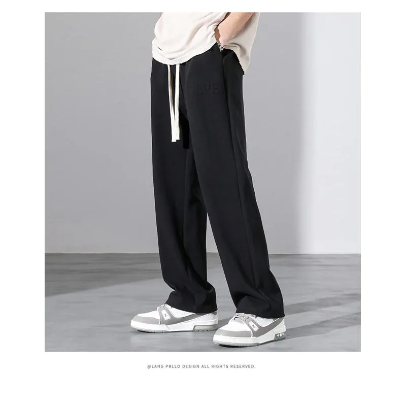 Straight Print Sports Loose Fit Sweatpant